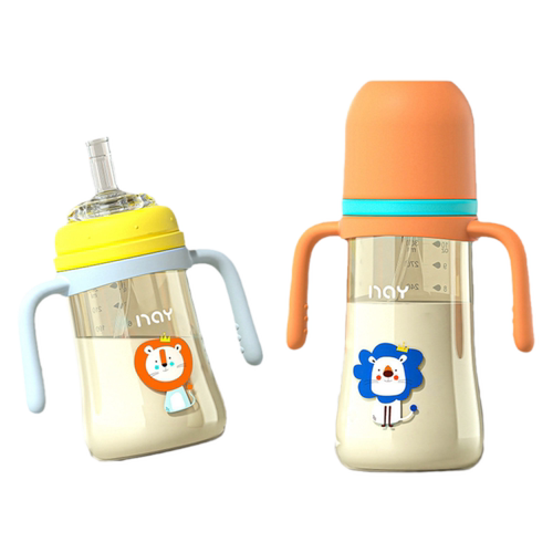 purebaby儿童水杯PPSU学饮杯宝宝吸管杯直饮喝水喝奶杯子婴儿奶瓶