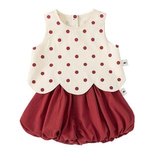 女童夏套装一岁女宝宝衣服女孩夏装周岁礼服儿童时尚童装洋气时髦