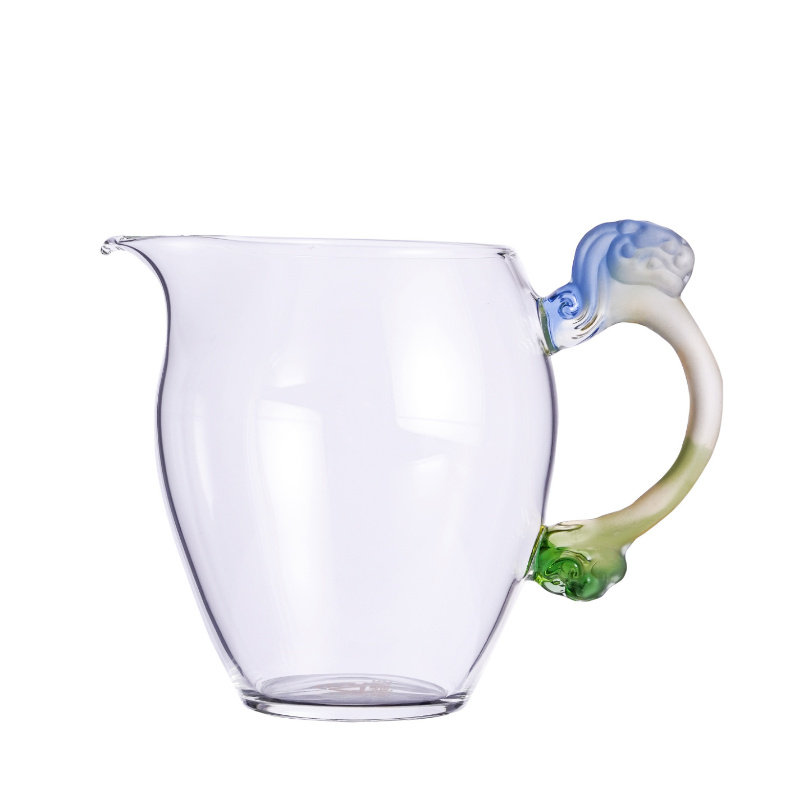 弘建茶器龙头公道杯高硼硅耐热纯手工分茶器茶海高端品牌龙把清风