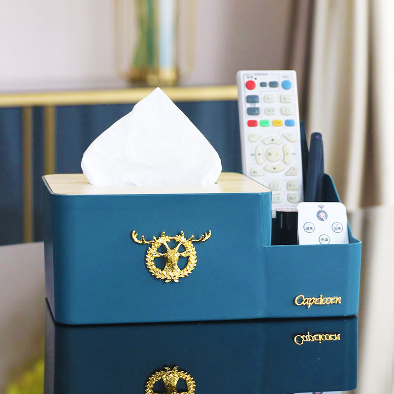 桌面纸巾抽纸盒家用客厅餐厅茶几遥控器收纳盒多功能创意简约轻奢怎么看?