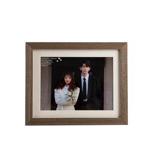 实木质相框摆台洗照片做成打印6寸8木质7高级感a4定制diy情侣婚照