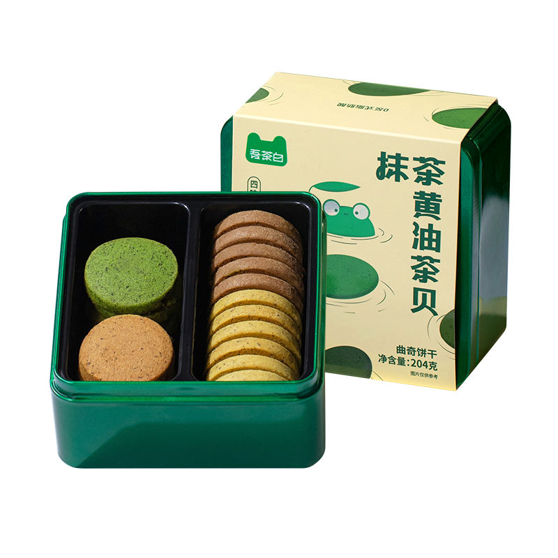 贵茶吾茶白抹茶黄油茶贝曲奇饼干