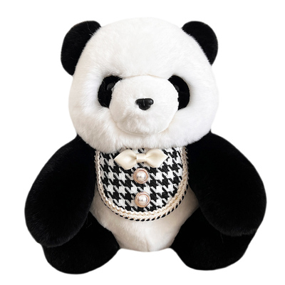 真毛花花大熊猫公仔玩偶娃娃礼物