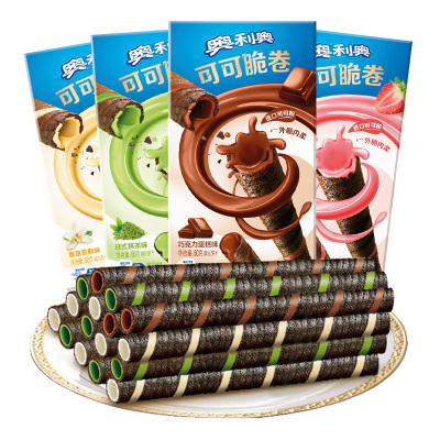 奥利奥巧脆卷4盒可可威化蛋卷