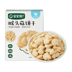宝宝馋了儿童零食无添加香精磨牙猴头菇饼干配8个月婴幼儿辅食谱