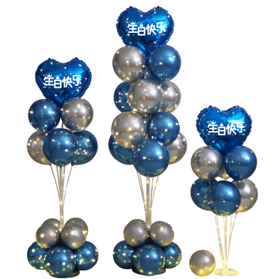 生日布置客厅简约装饰气球立柱
