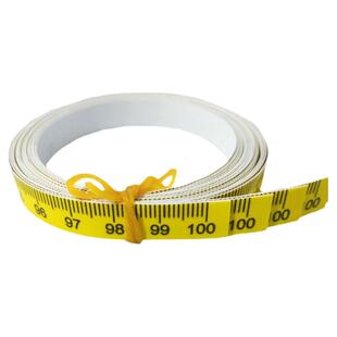 黄色刻度尺贴纸 自粘黄底刻度胶带 粘性尺子 横向PVC不干胶标尺贴