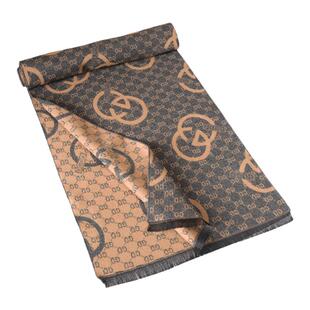 双F仿羊绒秋冬季保暖加厚围巾男士商务百搭韩版休闲新款礼盒送礼