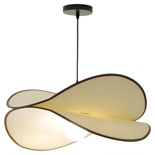 中古轻法奶油风南洋薯片吊灯复古卧室客厅餐厅书房布艺侘寂风艺术