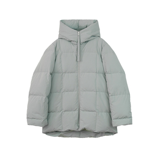 MRS Studios 一件过冬 保暖过膝长短款 90白鹅绒龟背连帽羽绒服