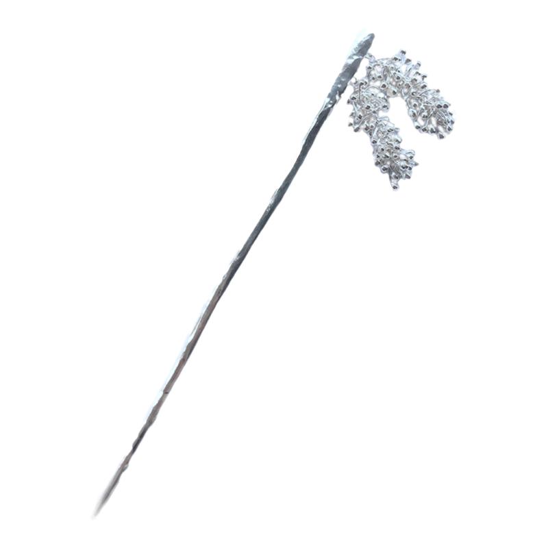 入梦葡萄s925纯银发簪子复古典汉服装戏盘发钗流苏步摇头饰礼品女
