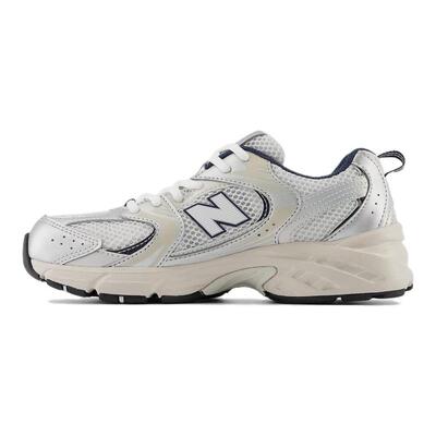 大童 New Balance NB 530 耐磨减震 低帮 跑步鞋 白米色