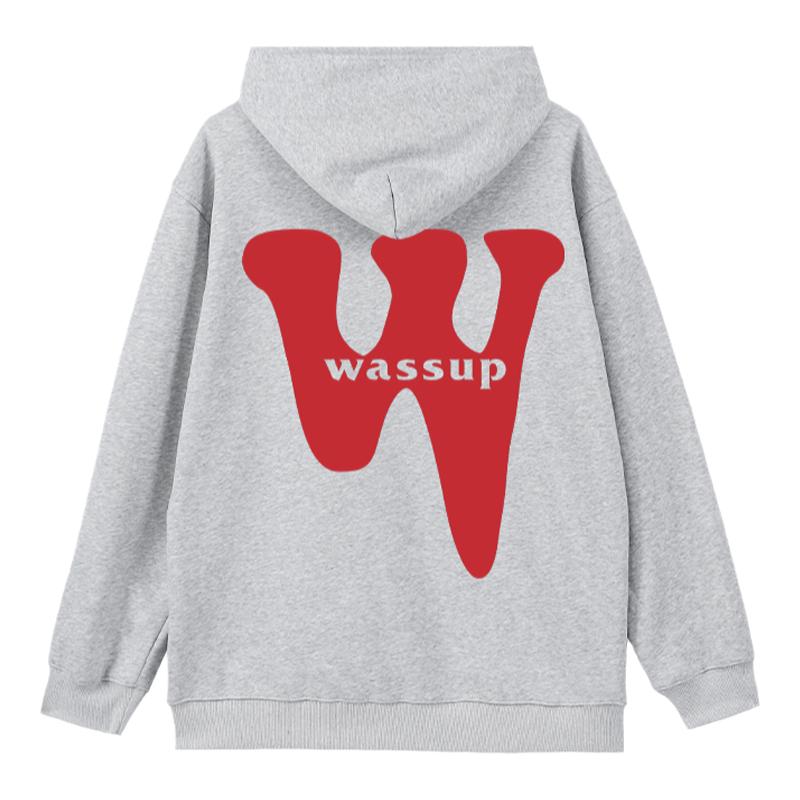WASSUPHEODS纯棉连帽卫衣外套