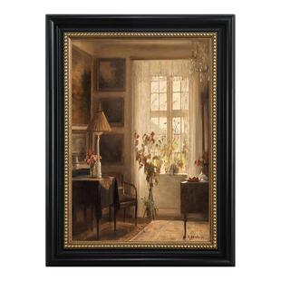 法式玄关装饰画霍尔斯室内阳光餐厅壁画复古艺术墙画客厅书房挂画