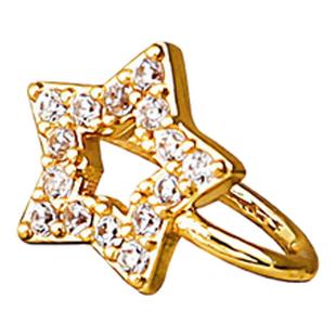 心形鼻环U型无洞免穿孔鼻环夹鼻翼饰品非穿刺鼻钉带钻开口假鼻钉