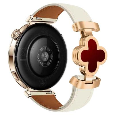 gt6表带女款真皮四叶草磁吸扣