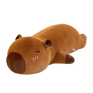 卡皮巴拉玩偶长条抱枕女生睡觉专用毛绒玩具水豚夹腿公仔长条枕头