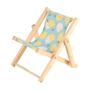 创意小椅子桌面木质摆件手机支架田园风可折叠展示架沙滩椅装饰品