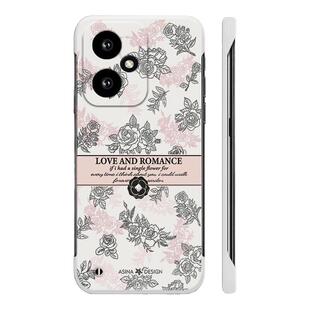 适用于荣耀400pro手机壳300玫瑰花语简约100PRO无边框90GT荣耀60SE半包50不顶膜Magic7新款6PRO创意硬壳