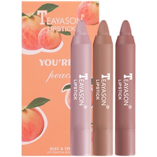 哑光雾面口红套装口红笔棒唇膏三件套红色系裸色吃土色豆沙棕红