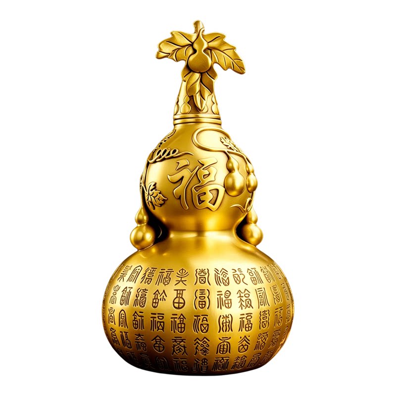 泰山祈愿纯铜百福铜葫芦摆件