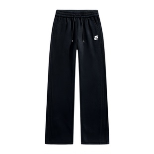 秋冬季新款长裤子男生初中学生青少年加绒保暖直筒休闲卫裤男装士