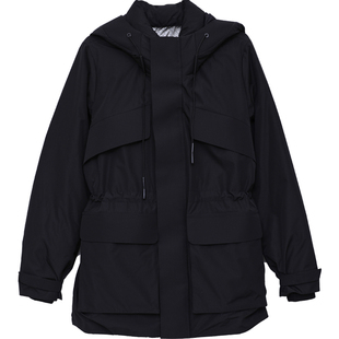 DM100大码百分百女装微胖mm冬季加厚收腰短款三防派克羽绒服外套