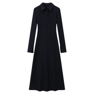 秋冬季连衣裙女小个子裙装大衣内搭巨好看冬装修身长裙子2025新款