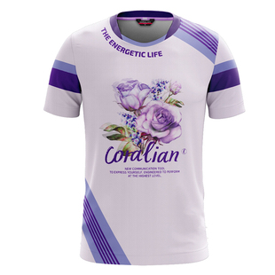 可莱安羽毛球服女套装夏季透气速干短袖时尚紫色球衣修身运动服装