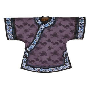 【玉琼枝】新中式纯手工100%桑蚕丝香云纱中国风提花斜襟女士上衣