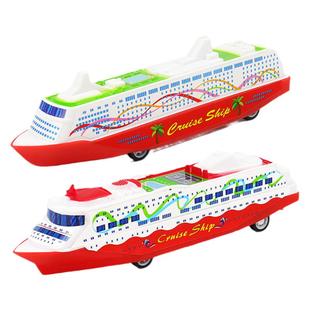 宝宝儿童玩具船回力车游轮船模型幼儿园男孩耐摔快艇军事航母飞机