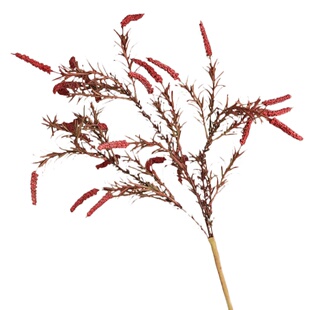 仿真鼠尾草假花秋色叶子植物配草客厅玻璃花瓶插花婚庆造景装饰草