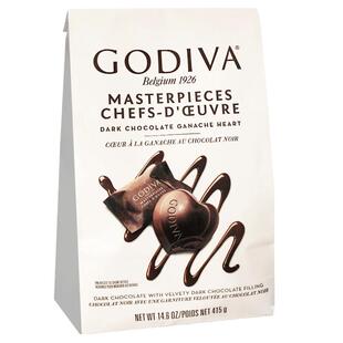 正品godiva歌帝梵巧克力心形黑巧/榛子/焦糖牛奶喜糖伴手礼物节日