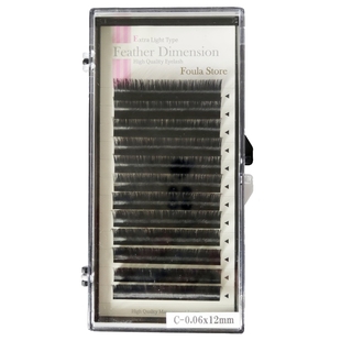 日本foula嫁接极细开花假睫毛3D美睫Feather Dimention羽毛轻盈
