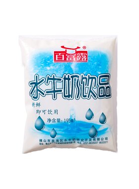 百富露水牛奶袋装195ml商用制作顺德特色双皮奶姜撞奶茶甜品糖水
