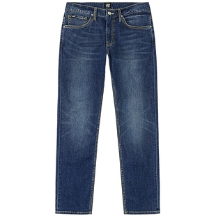 【张凌赫代言】Lee26春夏新防晒轻薄723修身直筒牛仔裤中深蓝男潮