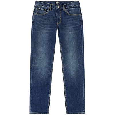 【张凌赫代言】Lee26春夏新轻薄723修身直筒牛仔裤中深蓝男潮流