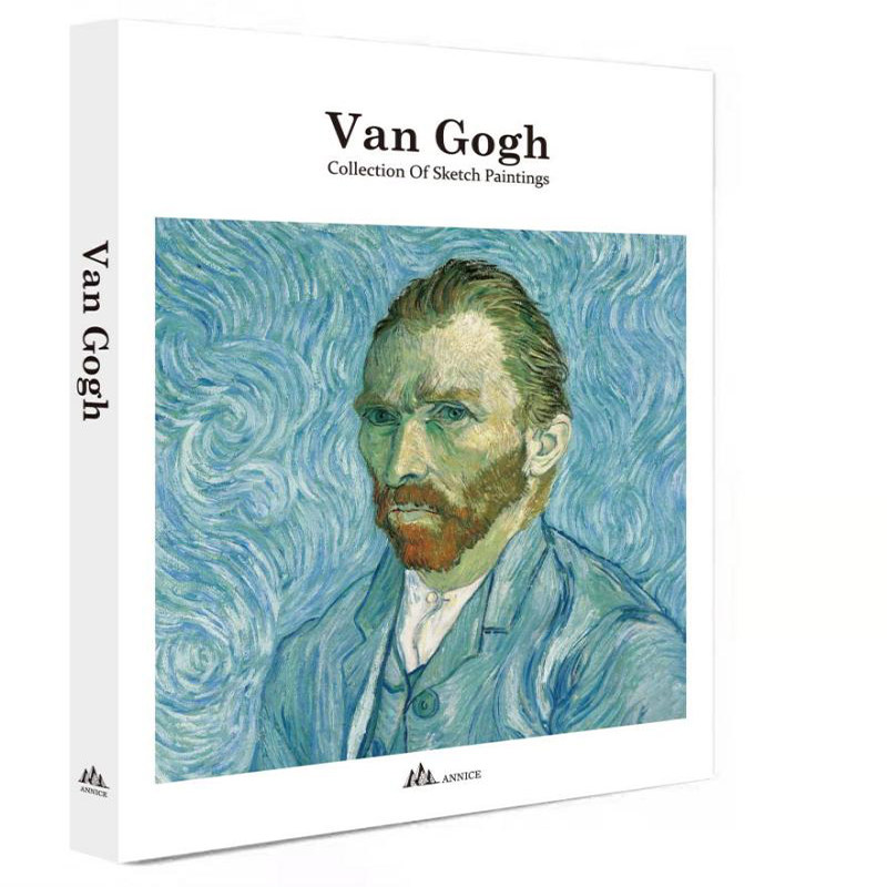 英文原版 Van Gogh梵高作品集星夜向日葵有乌鸦的麦田 文森特梵高作品集手绘插画素描手稿油画画集临摹画册书籍 6种封面随机发