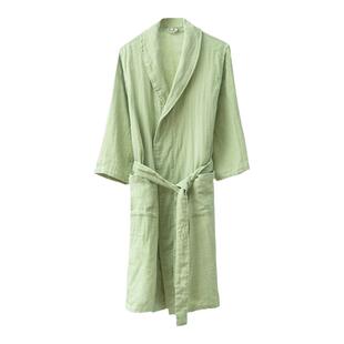 春夏薄款浴袍全棉纱布吸水速干成人男女士纯棉浴衣柔软亲肤睡衣