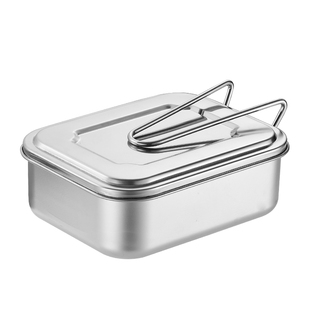 304不锈钢饭盒分格便当盒长方形成人学生上班族食堂便携分隔餐盒