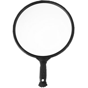 发廊后背镜理发师专用大号手镜专业美发镜子圆形手柄化妆后视镜子