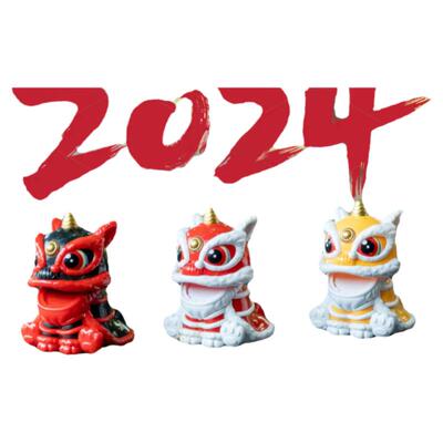 2024醒狮车载摆件招财吉祥保平安
