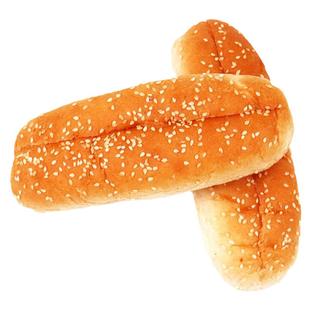 嘉顿白芝麻热狗面包胚550g/袋9个装大面包儿童早餐商用家用汉堡包