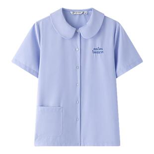 东京岁时记jk泰式校服制服衬衫女生夏季短袖衬衫女上衣短裙套装蓝