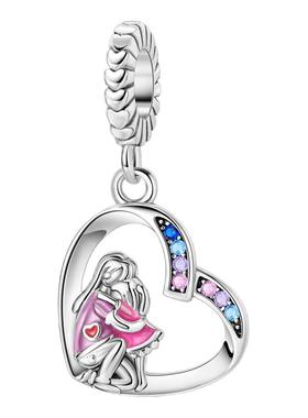 原创亲情友情系列珠子串珠铜镀S925银DIY潘家风格手链手串配饰