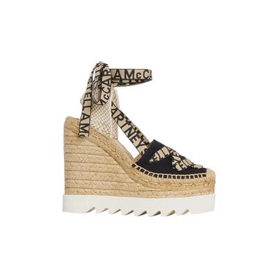 StellaMcCartney坡跟草编鞋