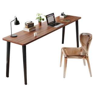 实木长条桌简易办公电脑桌家用小户型书桌客厅阳台学习桌子工作台