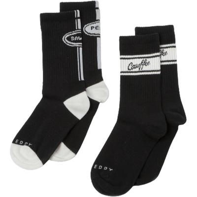 女士黑白时尚简约风中筒袜