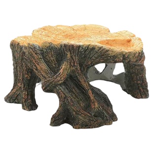 鱼缸造景蜥蜴守宫爬宠躲避洞龟台晒台乌龟箱装饰石头树脂摆件假山