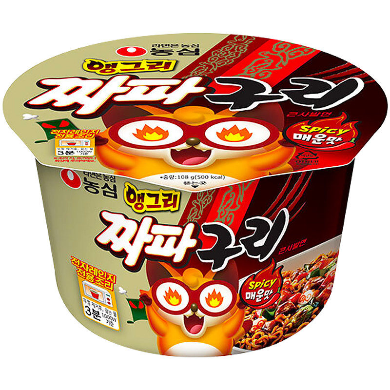 韩国进口农心浣熊炸酱面韩式拉面
